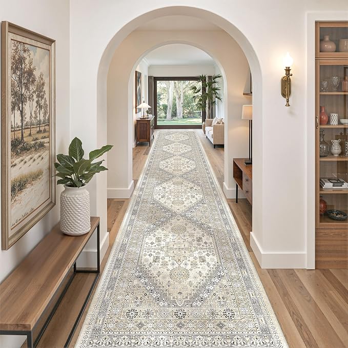 2'6 x 14' Runner Rug Non Slip, Washable Kitchen Rugs, Living Room, Extra Long - Image 9