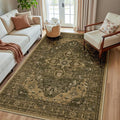 RELEANY Washable Area Rug, Water Repellent, Pet Friendly, Vintage Floral Boho by RELEANY