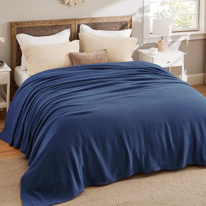 Bedsure GentleSoft 100% Cotton Blanket King Size - Image 5