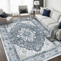 RELEANY Washable Area Rug, Water Repellent, Pet Friendly, Vintage Floral Boho by RELEANY