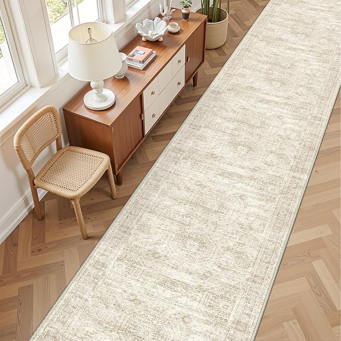 3x14 Runner Rug Non Slip, Washable Hallway Runner Rug, Living Room, Extra Long by Restydon