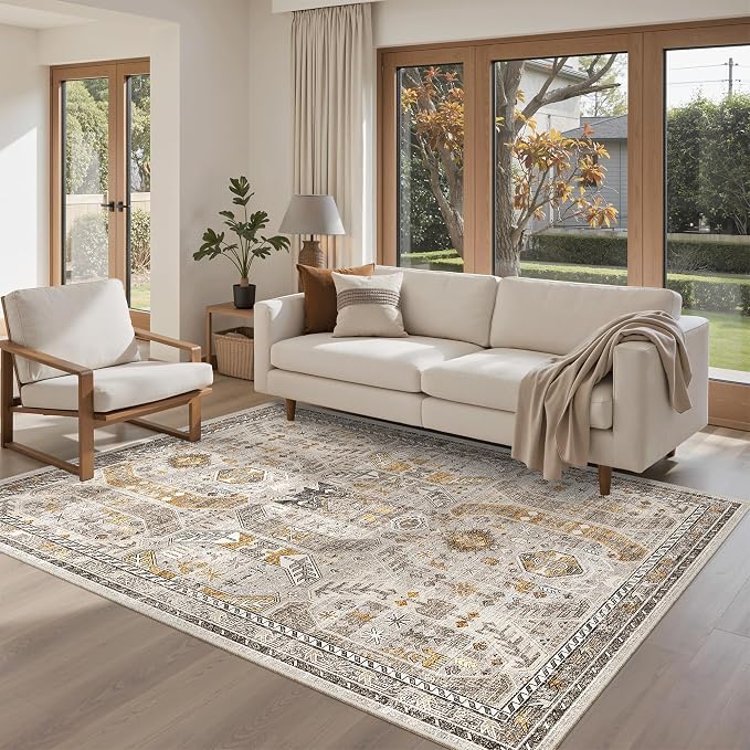 Madane Area Rug 4x6 Washable Rugs Vintage - Image 3