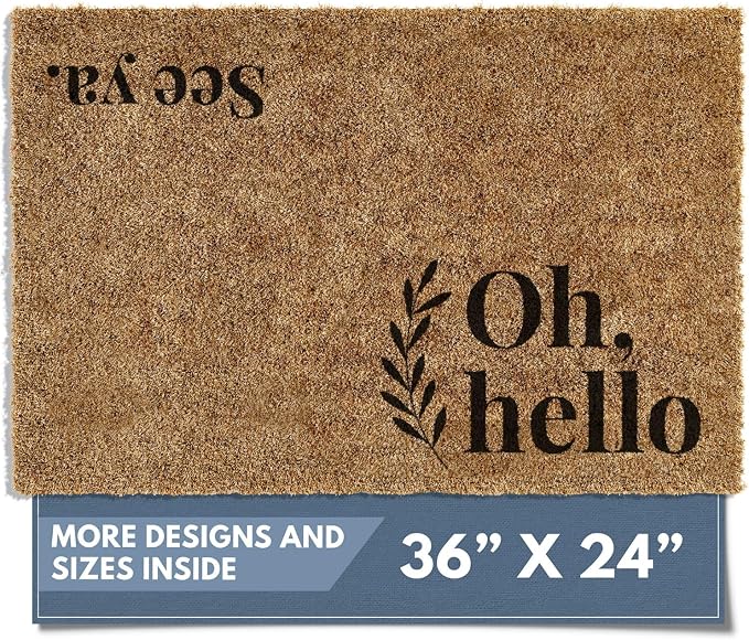Barnyard Designs Front Door Welcome Mat | Printed Polyester Outdoor Rug by BarnyardDesigns