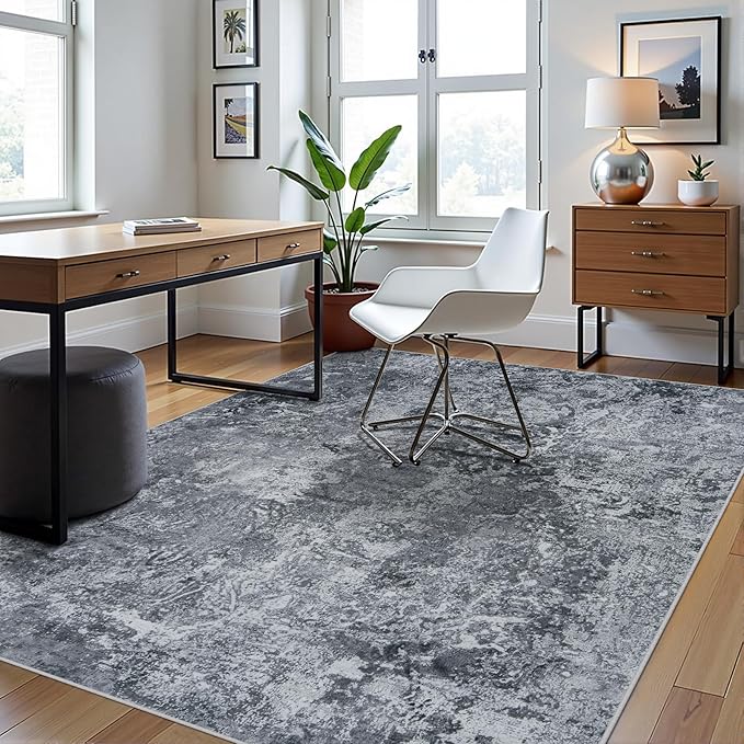 Aelenmu 5x8 Area Rugs for Living Room Washable Bedroom Dining Room Black | - Image 3