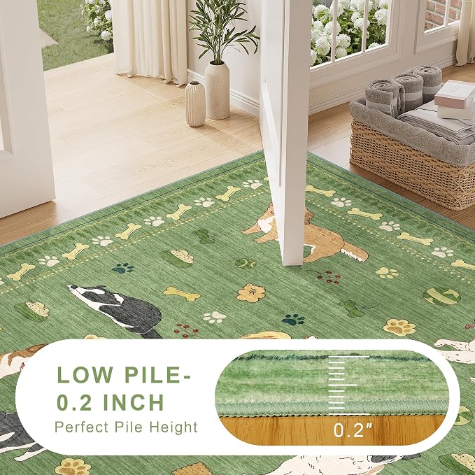 DUKINO 8x10 Area Rug, Washable Dog Rugs - Image 9