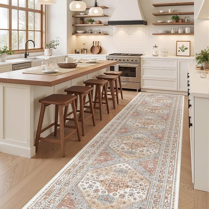 2'6 x 14' Runner Rug Non Slip, Washable Kitchen Rugs, Living Room, Extra Long - Image 8