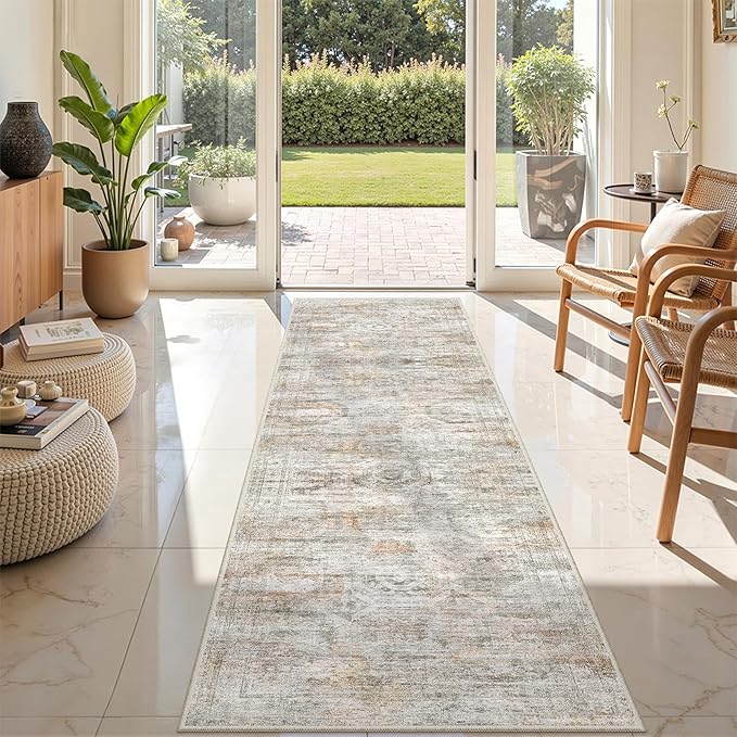 2x8 Runner Rug Non Slip, Washable Hallway Runner Rug, Nursery Room, Soft Runner - Image 3