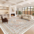 12x15 Area Rugs for Living Room, Large Washable Rug, Dining Room, Low Pile by Zesthome