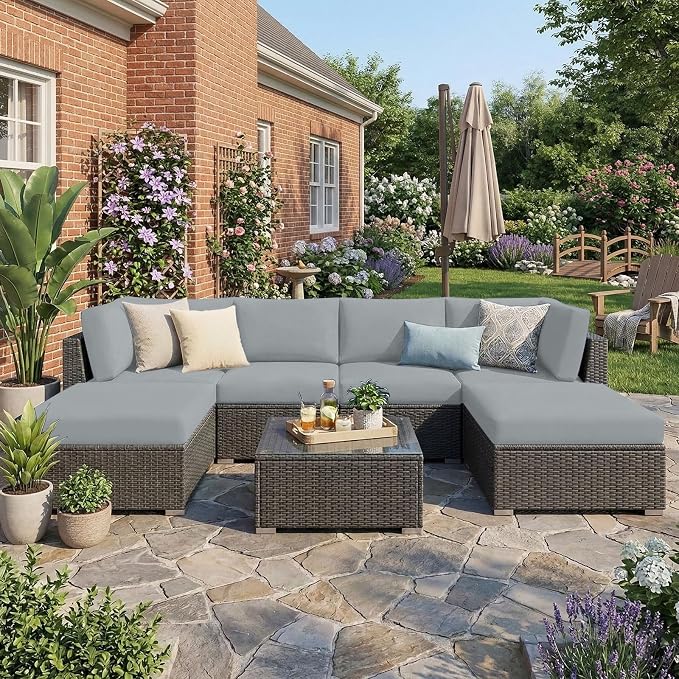 Waterproof Outdoor Cushion Covers, Stretch Patio Slipcovers | UV Resistant - Image 2