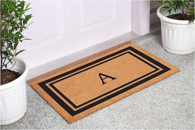 Calloway Mills 152962436A Black Border 24" x 36" Monogram Doormat - Image 2