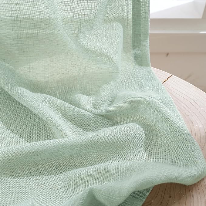 BGment Light Green Curtains 84 Inches Long 2 Panels Set - Image 8