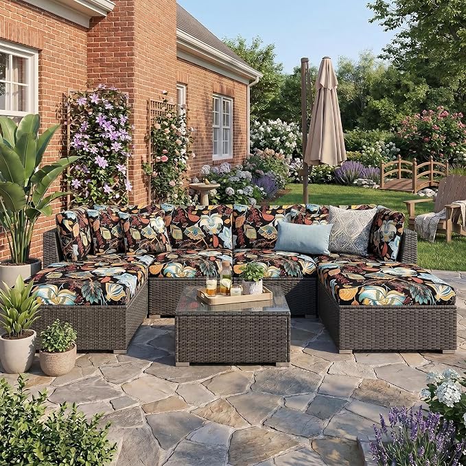 Waterproof Outdoor Cushion Covers, Stretch Patio Slipcovers | UV Resistant - Image 2