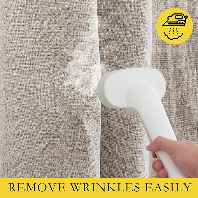 NICETOWN Natural Short 100% Blackout Curtains 63" Lenghth Burg - Image 9