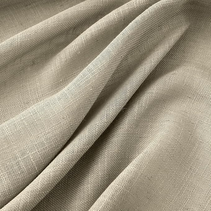 MIULEE Oatmeal Linen Curtains 52x96 Inch 2 Panels - Image 4