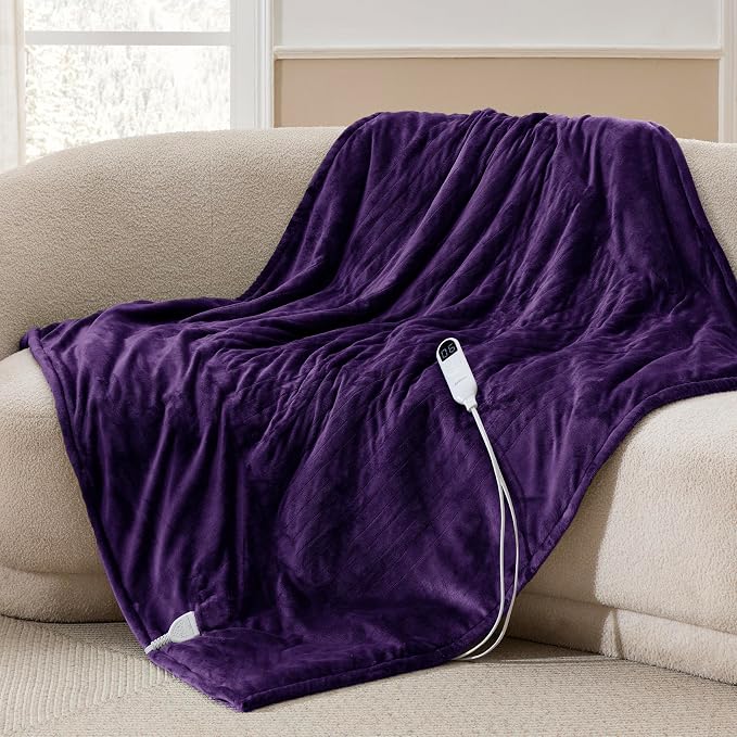 Bedsure Heated Blanket Throw, Soft Electric Blanket by Unknown