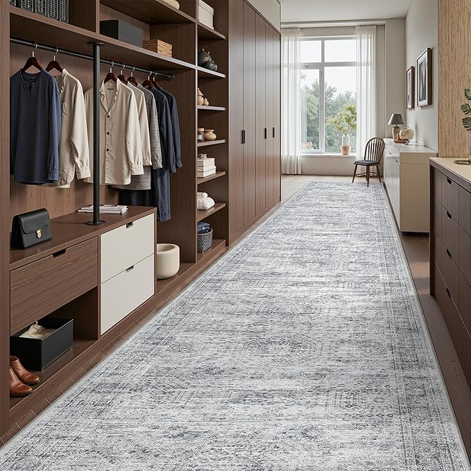 3x14 Runner Rug Non Slip, Washable Hallway Runner Rug, Living Room, Extra Long by Restydon