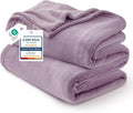 Bedsure GentleSoft Fleece Throw XL Blanket Fog Purple by Unknown