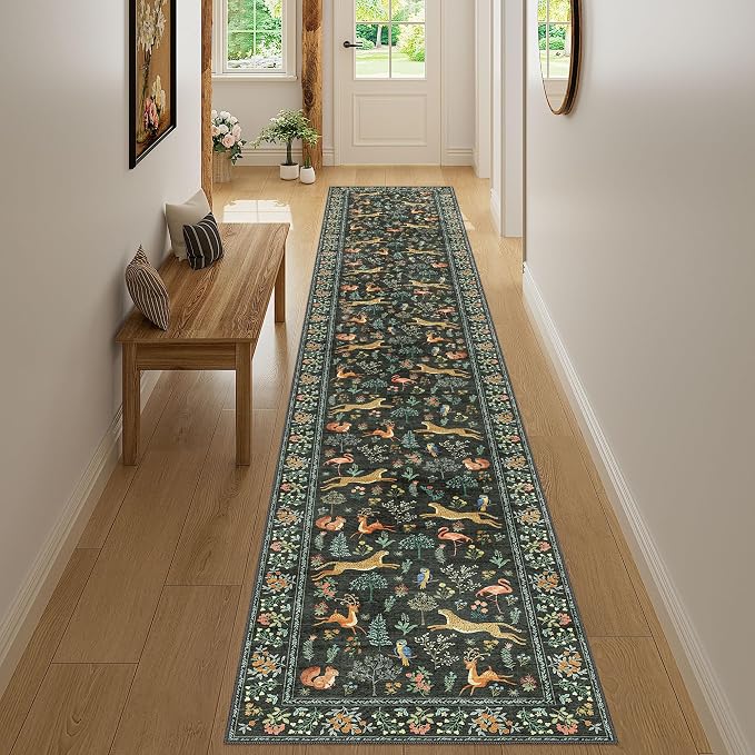 DUKINO 2x12 Washable Runner Rug, Non Slip Animal Rug - Image 8