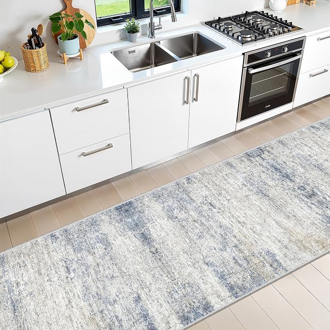 2'6 x 10' Runner Rug Non Slip, Washable Kitchen Rugs, Living Room, Long Rug - Image 5