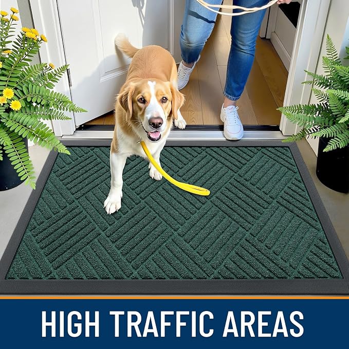 OLANLY Front Door Mat Outside Entrance 35x23, Waterproof Heavy-Duty Doormat | - Image 6