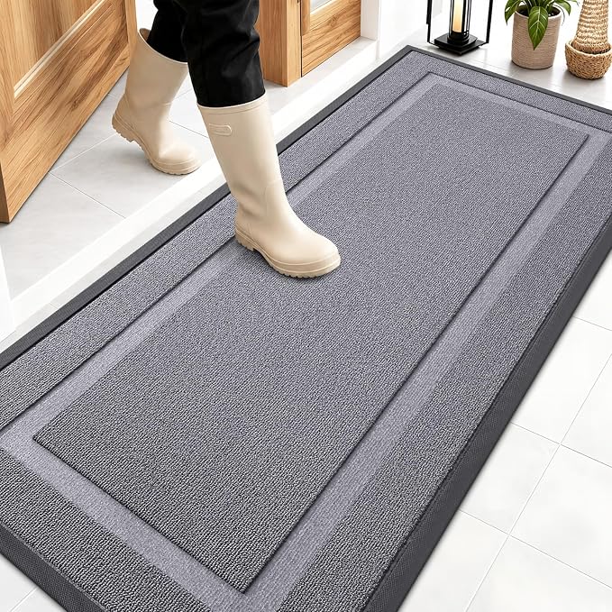 OLANLY Front Door Mat Outside 59x23, All-Season Heavy-Duty Rubber Doormat | by OLANLY