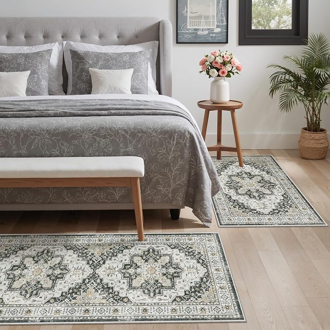 Madane 2-Piece Area Rugs Set, Small Kitchen Runner Non-Slip, Low Pile Floor - Image 3