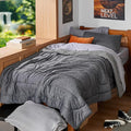 Bedsure Twin/Twin XL Comforter Set - Cooling and Warm Bed Set, Dark Grey Reversible Bedding for All Season, 2 Pieces, 1 Twin/Twin XL Size Comforter (68"x88") and 1 Pillow Case (20"x26")
