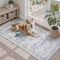 Soalmost 2x4 Washable Rugs for Kitchen, Small Area Rug Grey | Non-Slip Vintage by Soalmost