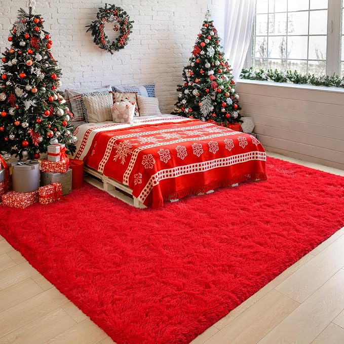 Chicrug Soft Area Rugs for Bedroom Living Room Plush Fluffy Rug 6x9 | Shag - Image 3