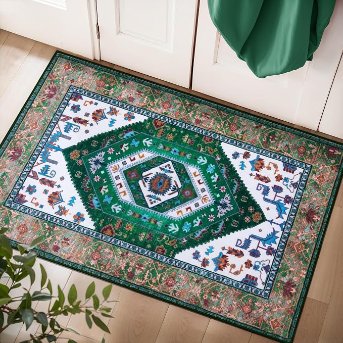 SERISSA 2x3 Washable Non Slip Boho Small Area Rug by SERISSAHomeDecorCollection