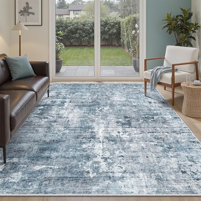 Soalmost Abstract Rug 5x8 Washable Area Rugs by Soalmost
