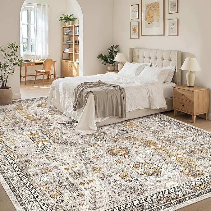Madane 8x10 Area Rugs for Living Room, Non-Slip Washable Rug, Low-Pile Floor - Image 3