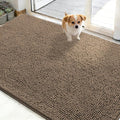 OLANLY Dog Door Mat for Muddy Paws 50x30, Super Absorbent Chenille Mud Mat | Tan by OLANLY