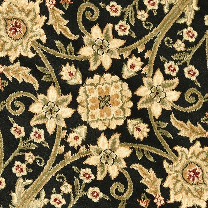 SAFAVIEH Lyndhurst Collection 8' Round Black/Ivory LNH212A Traditional Oriental - Image 4