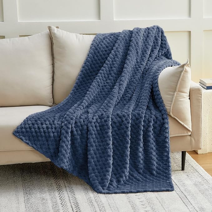 EXQ Home Gentle Soft Fleece Throw Blanket – Cozy Lightweight 3D Imitation - Image 4