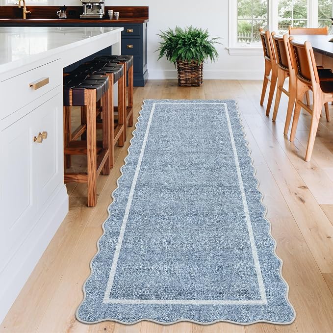 GarveeHome Scalloped Washable Runner Rug 2x6 Non Slip Kitchen Rugs - Image 2