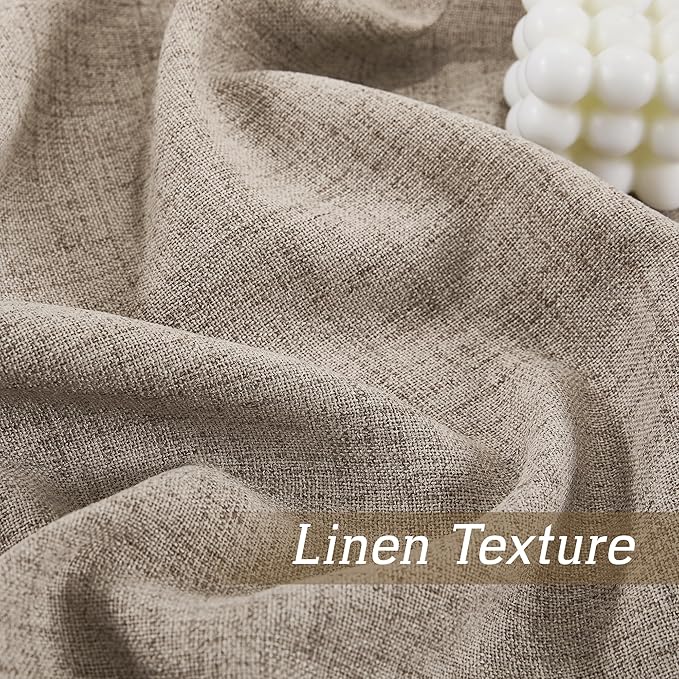 RYB HOME Farmhouse Boho Linen Sheer Curtains 90 inches Long - Image 4
