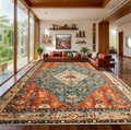SERISSA 10x14 Washable Non Slip Boho Area Rug by SERISSAHomeDecorCollection