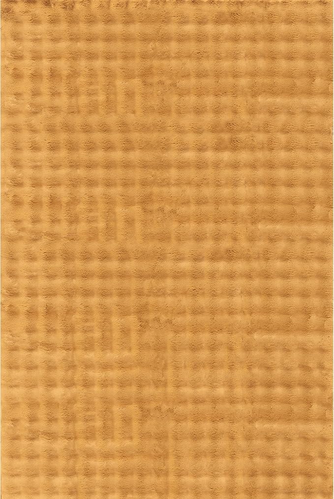 nuLOOM Jeni Gold Checkered Washable Area Rug - Image 4