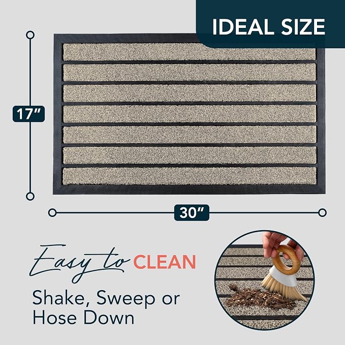 ubdyo Extra Durable Door Mat Outside Entrance | Dirt Trapping, Non-Slip Backing - Image 2