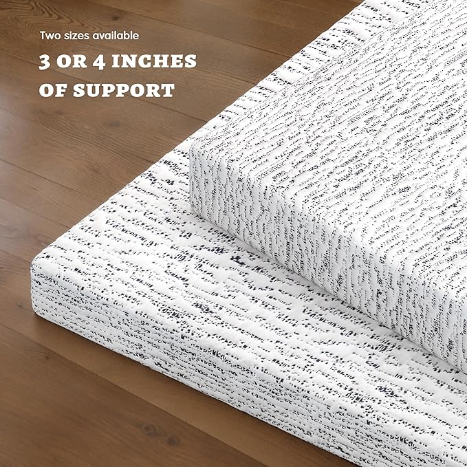 Subrtex Memory Foam Mattress Topper Cal King, 4 Inch Mattress Topper for Pressure Relieving, Soft Breathable Bed Topper with Removable Washable Cover, CertiPUR-US Certified