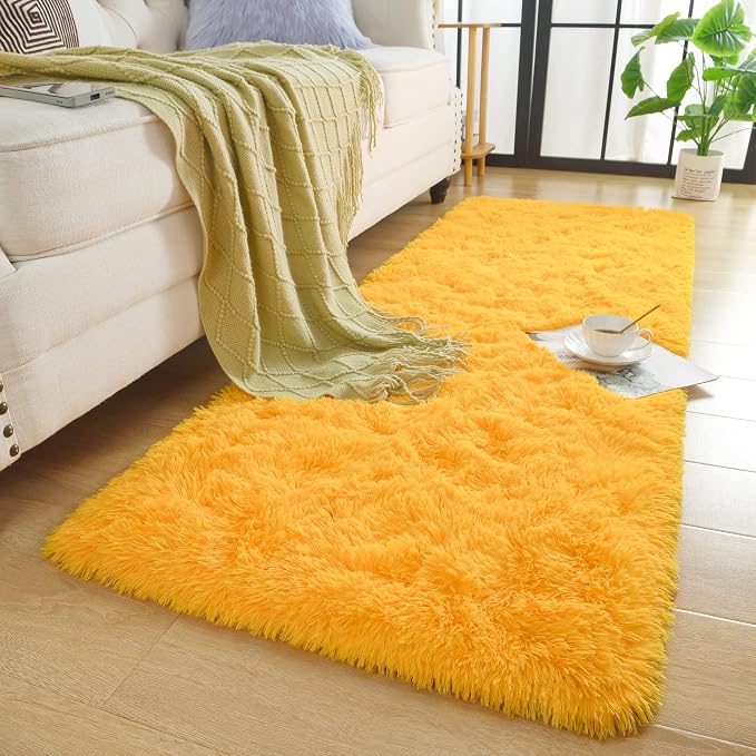 Chicrug Soft Runner Rugs for Bedroom Living Room Plush Fluffy Rug 2x6 | Shag - Image 5