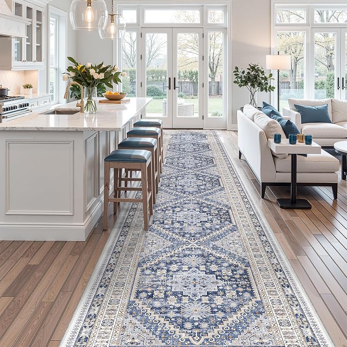 3x20 Runner Rug Non Slip, Washable Hallway Runner Rug, Living Room, Dining Room - Image 4