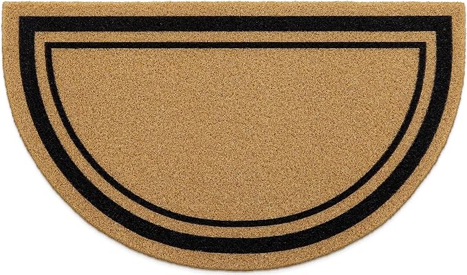 OLANLY Half Circle Front Door Mat, Low Profile Doormat, Stain and Fade Resistant by OLANLY