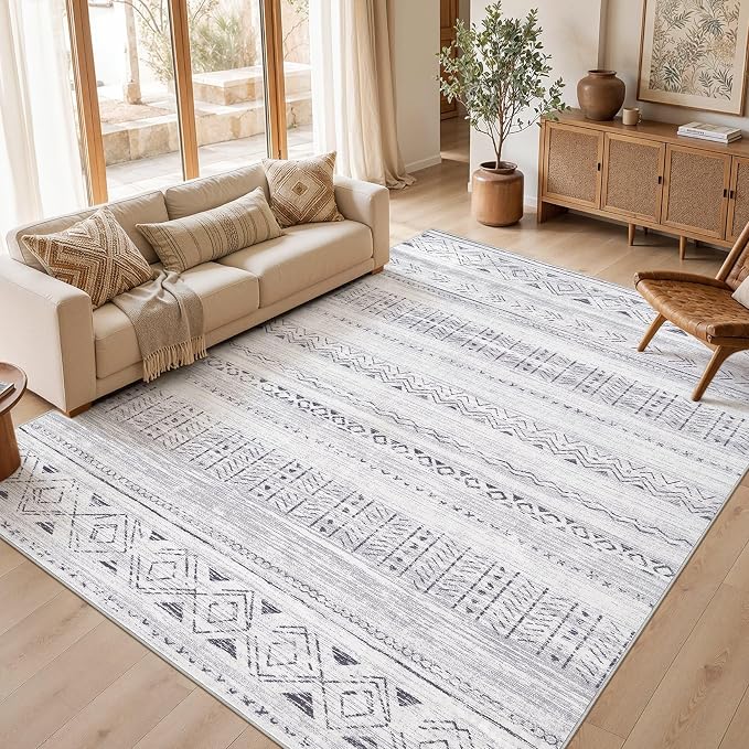 cotiled Boho 7x9 Area Rug for Living Room: Large Moroccan Washable Rug | Solve by COTILED