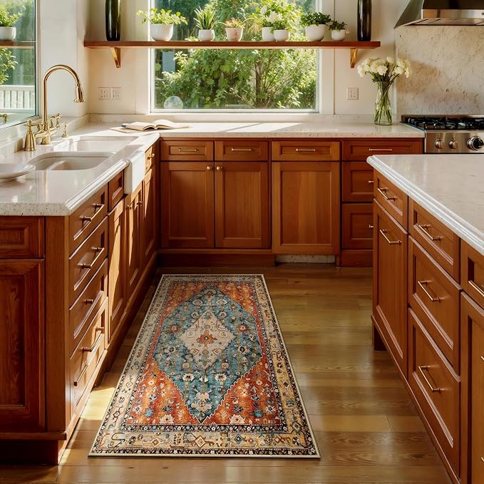 SERISSA 2x4 Washable Non Slip Boho Runner Rug - Image 2