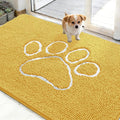 OLANLY Dog Door Mat for Muddy Paws 48x30, Paw Print Design Chenille Mud Mat | by OLANLY
