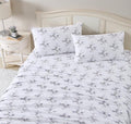Laura Ashley - Flannel Sheets Twin Size, Anti-Pilling & Wrinkle Resistant Cotton, Touchably Soft for All-Season Comfort - Bed Sheets with Matching Pillowcase & Fitted Sheet (Jessika Lavender)