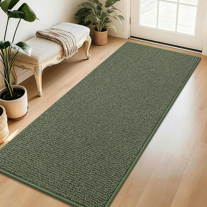 BEQHAUSE Dirt Trapper Door Mat 32" x 72", Non-Slip Washable Doormats, Low by BEQHAUSE