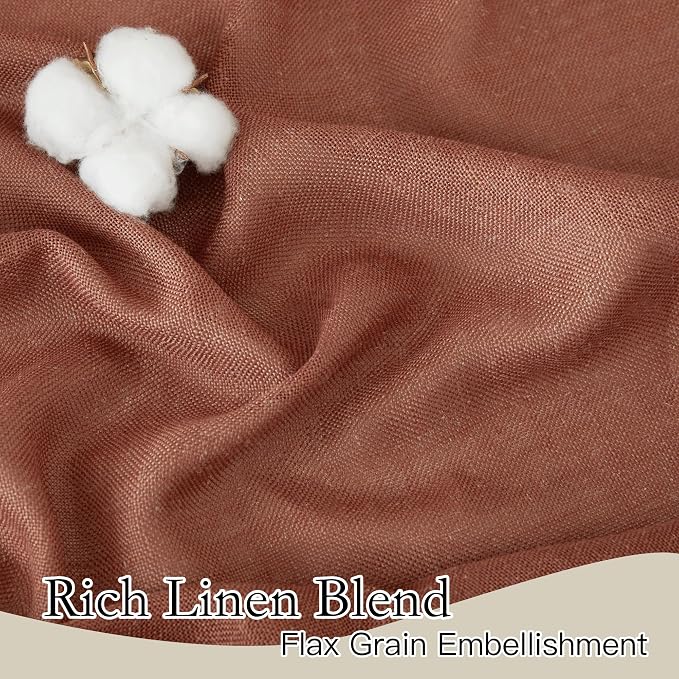 RYB HOME Light Filtering Linen Sheer Curtains 72 inch Long - Image 2